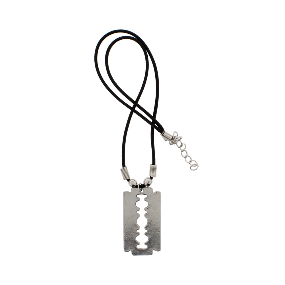 Zac's Alter Ego - Silver Blade Corded Collier - Couleur argent/Noir